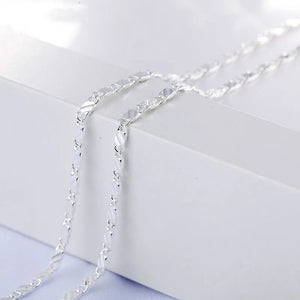 925 Silver 2mm Charm Chain Necklace