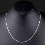 925 Sterling Silver 2mm Chain Necklace For Men Women Wedding Gift