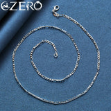 925 Silver Flat Chain Necklace 4MM for Women Men