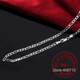 925 Silver 4mm Chain Necklaces - Various Lengths