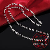 925 Silver 4mm Chain Necklaces - Various Lengths