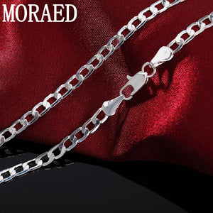 925 Silver 4mm Full Chain Necklace 16-30 Inch