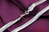 925 Sterling Silver 6mm Flat Snake Chain Necklace