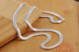 925 Sterling Silver 6mm Flat Snake Chain Necklace