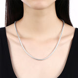 925 Silver 3mm Snake Chain Necklace For Wedding Jewelry