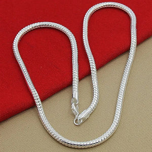 925 Silver 3mm Snake Chain Necklace For Wedding Jewelry