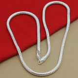 925 Silver 3mm Snake Chain Necklace For Wedding Jewelry