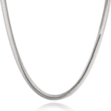 925 Silver 6MM Flat Snake Chain Necklace Men Wedding