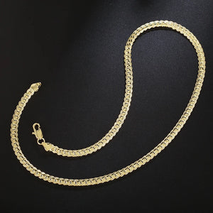 925 Sterling Silver 6mm Gold/Silver Chain Necklace For Women Men
