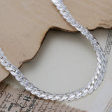 925 Sterling Silver 6mm Gold/Silver Chain Necklace For Women Men