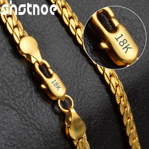 925 Sterling Silver 6mm Gold/Silver Chain Necklace For Women Men