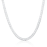 925 Silver 6mm Sideways Necklace Wedding Charm Jewelry