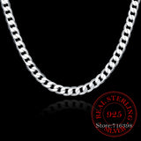 925 Silver 8MM Sideways Chain Necklace for Wedding Jewelry