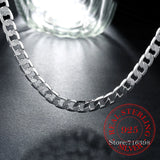 925 Silver 8MM Sideways Chain Necklace for Wedding Jewelry