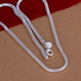 925 Silver 3mm Snake Chain Necklace Wedding Engagement