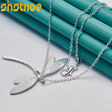 925 Silver Dragonfly Pendant Necklace 16-30 Inch Chain