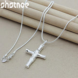 925 Sterling Silver Cross Pendant Necklace 16-30 Inch Chain