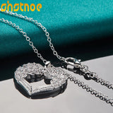 925 Silver 16-30 Inch Chain Heart Love Pendant Necklace