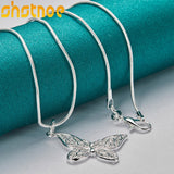 925 Silver Butterfly Pendant Necklace
