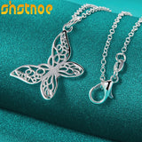 925 Silver Butterfly Pendant Necklace