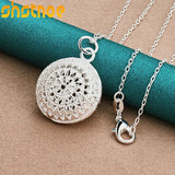 925 Silver 16-30 Inch Chain Pendant Necklace Women Engagement Wedding Gift