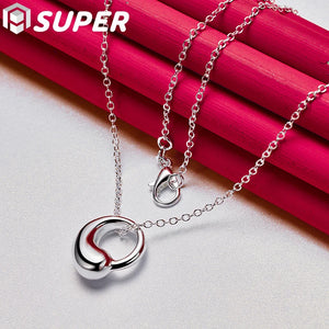 925 Silver Water Droplets Pendant Necklace Wedding Jewelry