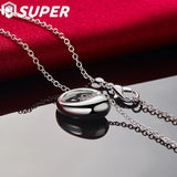 925 Silver Water Droplets Pendant Necklace Wedding Jewelry