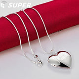 925 Silver Snake Chain Photo Frame Necklace Wedding Jewelry