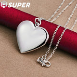 925 Silver Snake Chain Photo Frame Necklace Wedding Jewelry