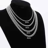 925 Sterling Silver Full Side Chain Necklace 16-30 Inches Men Women