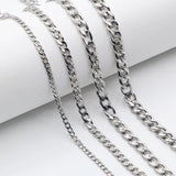 925 Sterling Silver Full Side Chain Necklace 16-30 Inches Men Women