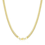 925 Sterling Silver 18/20/24 Inch 18k 6mm Full Sideways Chain Necklace