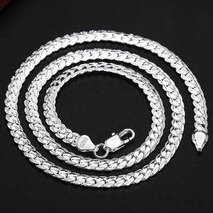 925 Silver Chain Necklace 18-24 Inch 18k Charm Jewelry