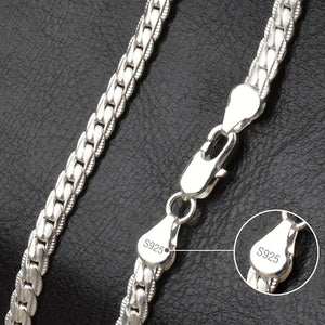 925 Silver Chain Necklace 18-24 Inch 18k Charm Jewelry