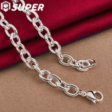 Sterling Silver Heart Lock Pendant Necklace 18 Inch Chain