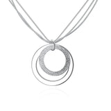 925 Silver Snake Chain Pendant Necklace Frosted Charm Jewelry