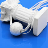 925 Silver 18" Full Sideways Frosted Bead Chain Necklace Gift Jewelry