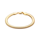 925 Silver 18K 6mm Snake Bone Chain Bracelet Women Wedding Party Jewelry