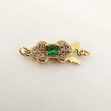 925 Silver 18K Clasp Emerald Fish Hook DIY Jewelry Accessory