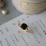 925 Silver 18K Plated Agate Zircon Square Geometric Open Ring