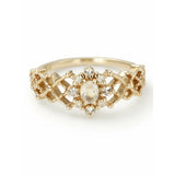 925 Silver Moonstone Ring French Geometric Jewelry Women