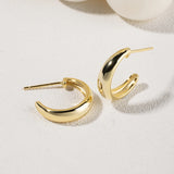 925 Silver 18K Plated Hoop Earrings Women Hook Vintage Jewelry