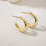 925 Silver 18K Plated Hoop Earrings Women Hook Vintage Jewelry