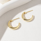 925 Silver 18K Plated Hoop Earrings Women Hook Vintage Jewelry