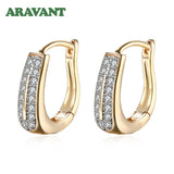 925 Silver 18K CZ Hoop Earrings For Women Silver Jewelry