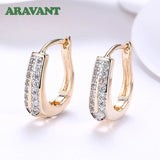925 Silver 18K CZ Hoop Earrings For Women Silver Jewelry