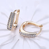 925 Silver 18K CZ Hoop Earrings For Women Silver Jewelry