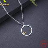 925 Silver Bamboo Pendant Necklace Vintage Chinese Style Jewelry