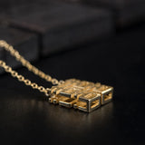 925 Silver 18k Chinese Word Like Necklace for Women