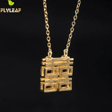 925 Silver 18k Chinese Word Like Necklace for Women